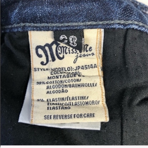 Miss Me | Montague Distressed Embellished Bootcut Jeans | Size 28 - Picture 8 of 8